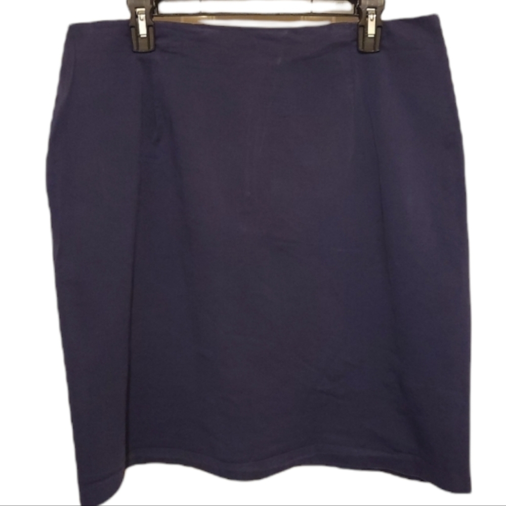 Briggs New York Plus size navy blue stretch skirt